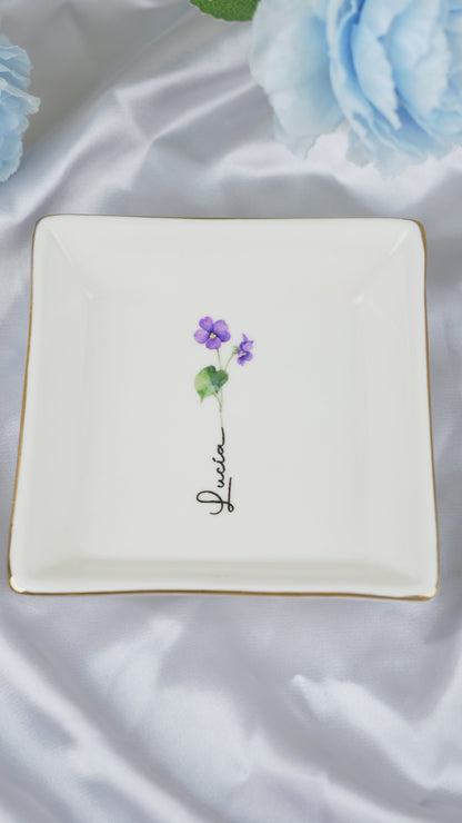 Let Your Love Bloom Forever - Personalized Custom Jewelry Dish - CPL020_SCRD