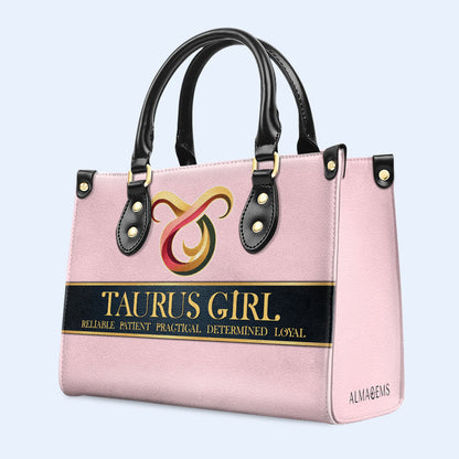 Zodiac Queen Pink - Bespoke Leather Handbag - queen05pink