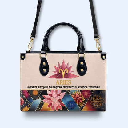 Zodiac Queen Flowers 08 - Bespoke Leather Handbag - queen08flowers