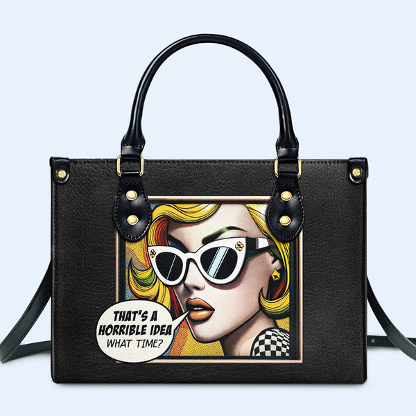 À quelle heure ? - Sac à main en cuir personnalisé - whattime01