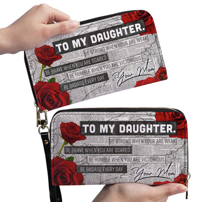 To My Daughter - Women Leather Wallet - WW04