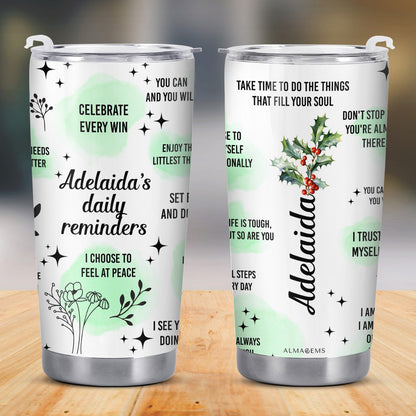 Celebrate Every Win, Enjoy Life's Littlest Joys - Personalized Custom Stainless Steel Tumbler 20oz 30oz - FAM080_TB