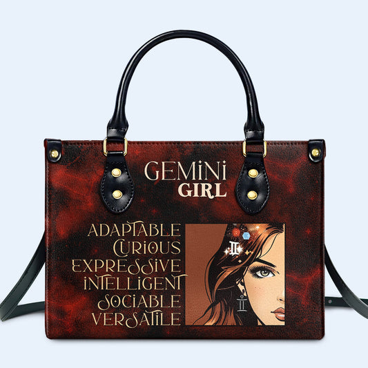 Gemini Girl 02 - Personalized Leather Handbag - z_gem02